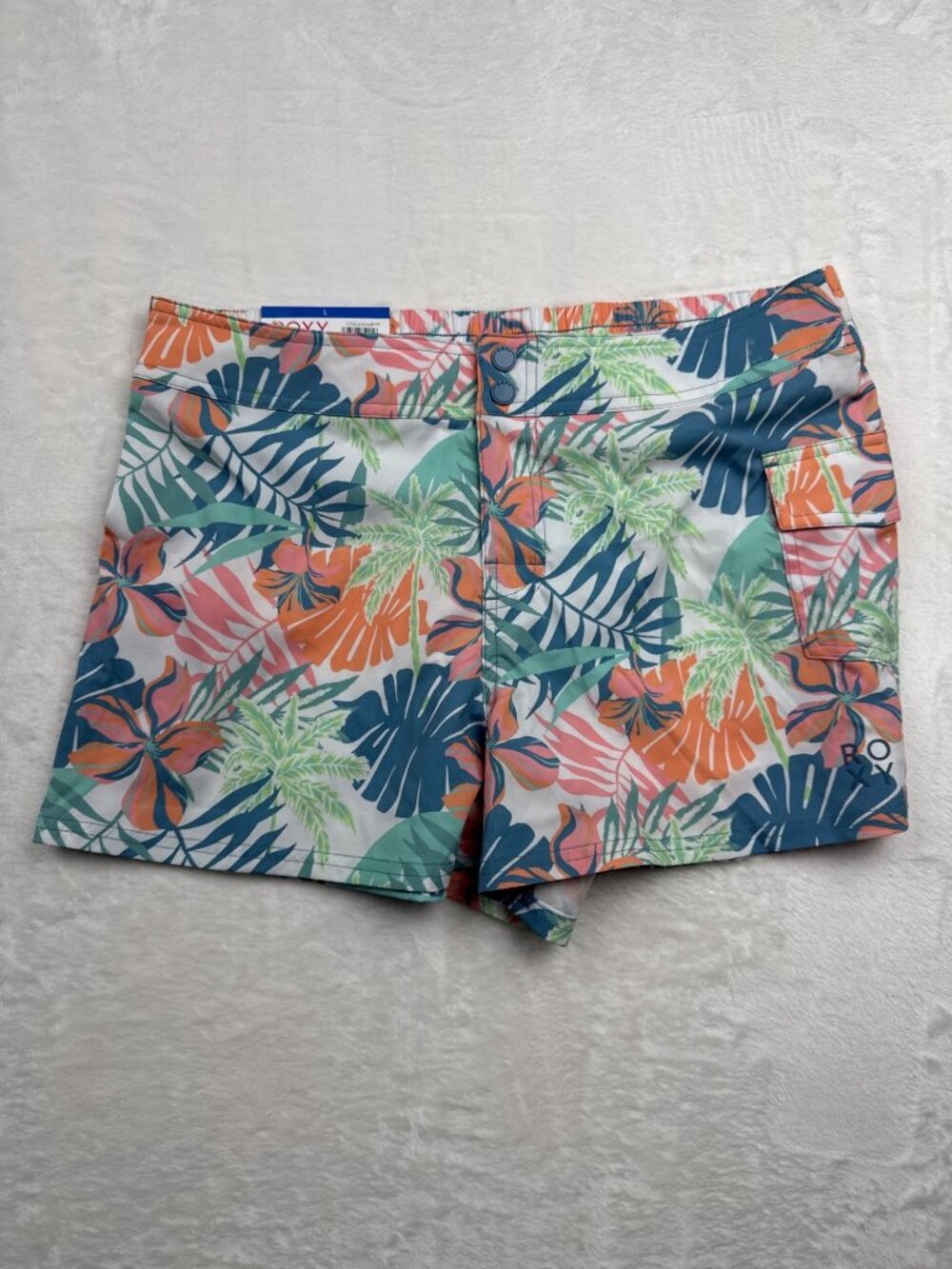 Roxy Womens Tropic Multi Floral Print Shorts UPF 50+ Size L New With Defects - Picture 2 of 9